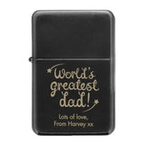 Personalised Black Lighter for Dad: 3 - Smoking Accessories By Gift Moments