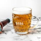 Personalised World’s Greatest Dimpled Beer Glass: 4 - Beer Glasses By Gift Moments
