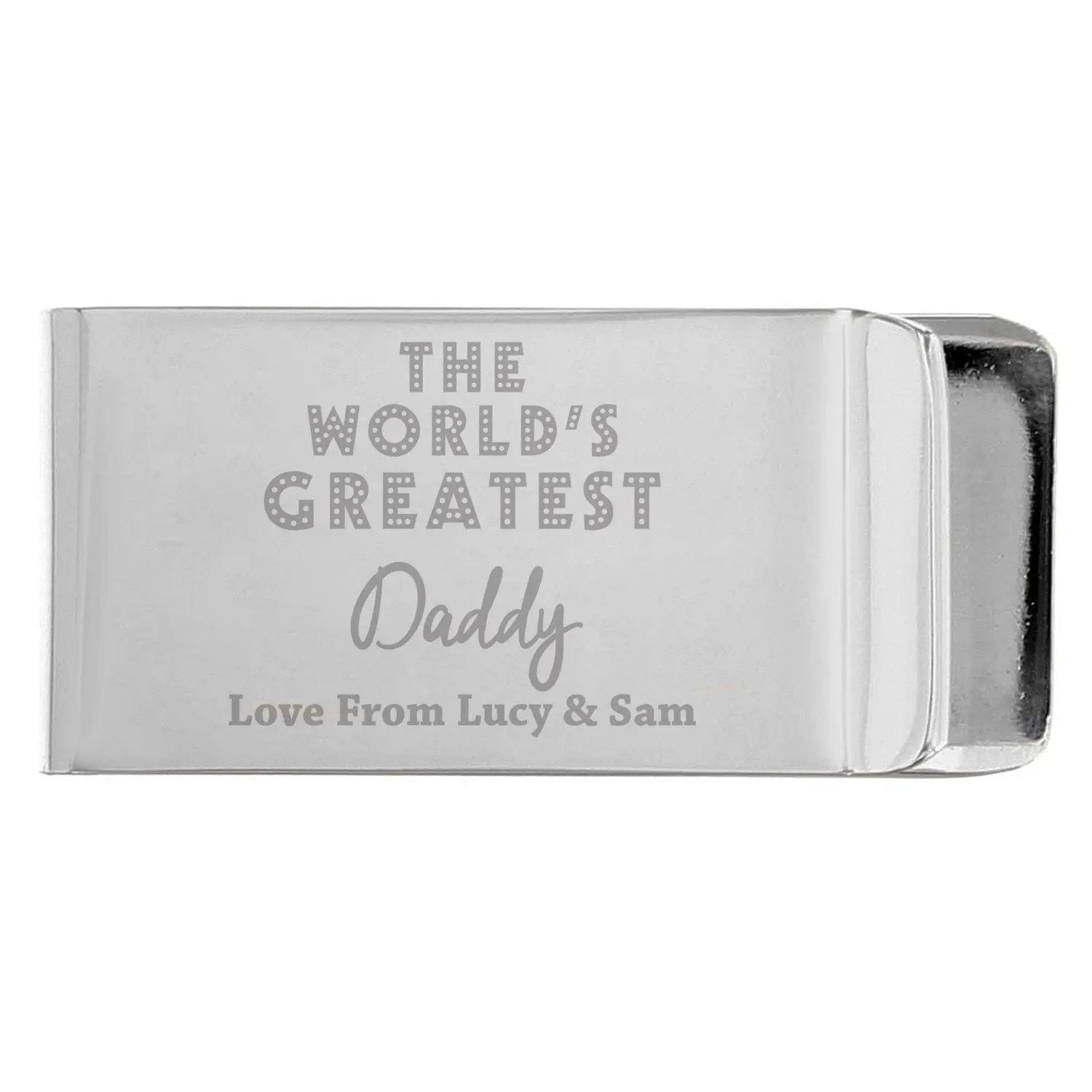 Personalised ’World’s Greatest’ Money Clip: 3 - Wallets & Money Clips By Gift Moments