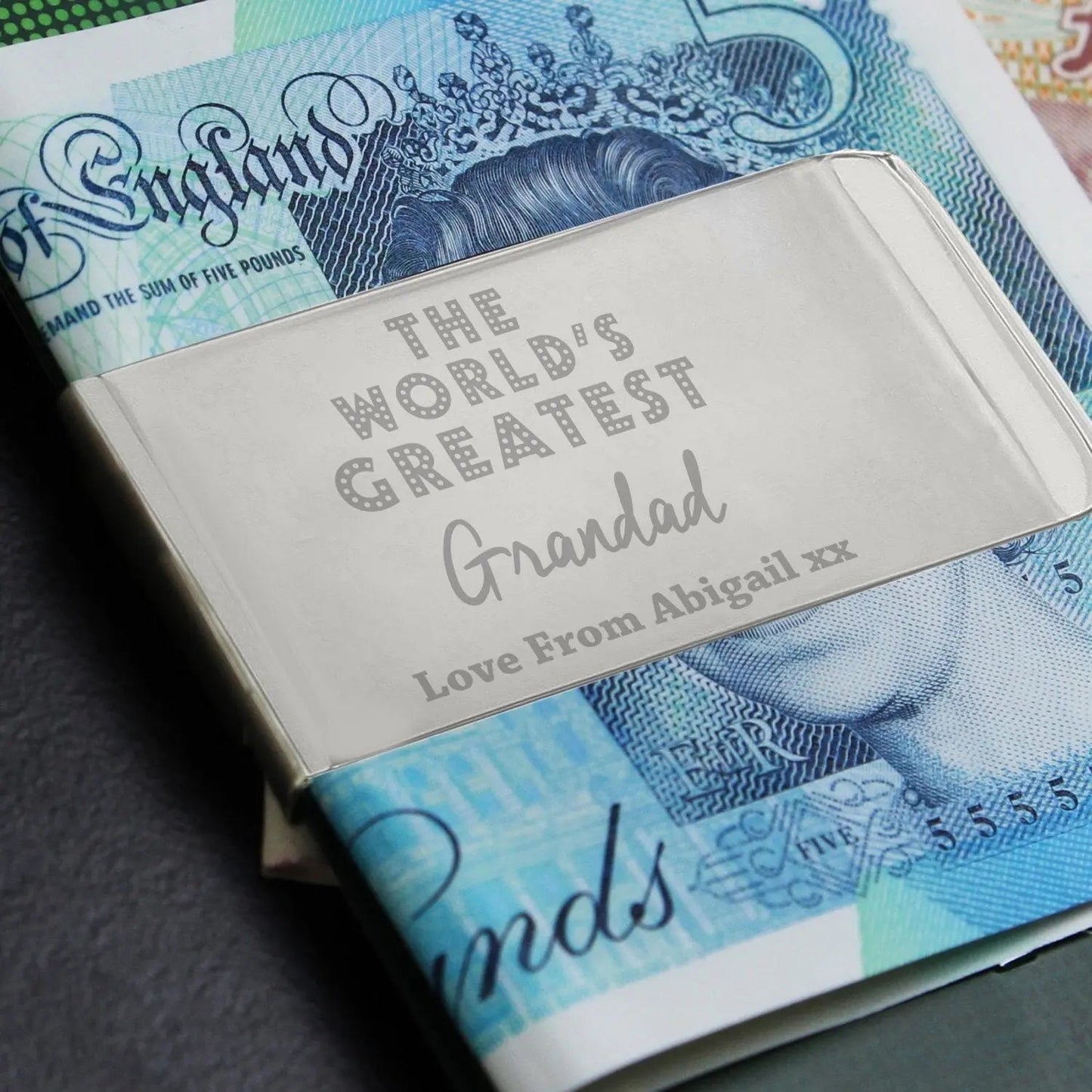 Personalised ’World’s Greatest’ Money Clip: 2 - Wallets & Money Clips By Gift Moments