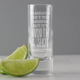 Personalised ’Worth A Shot’ Shot Glass: 2 - Shot Glasses By Gift Moments