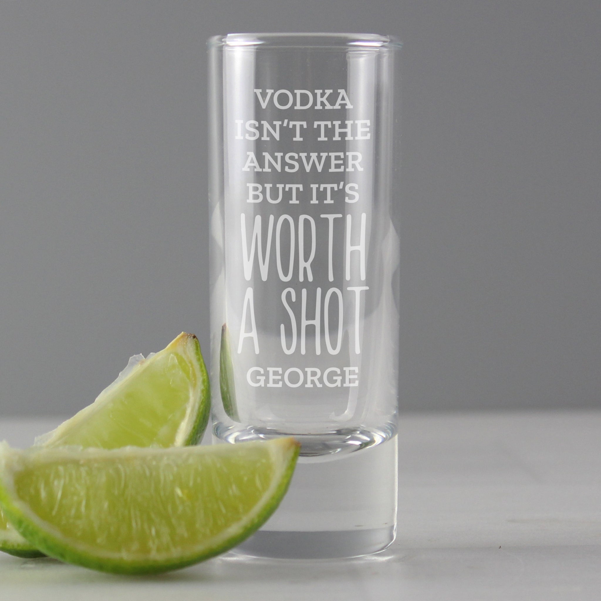 Personalised ’Worth A Shot’ Shot Glass: 3 - Shot Glasses By Gift Moments