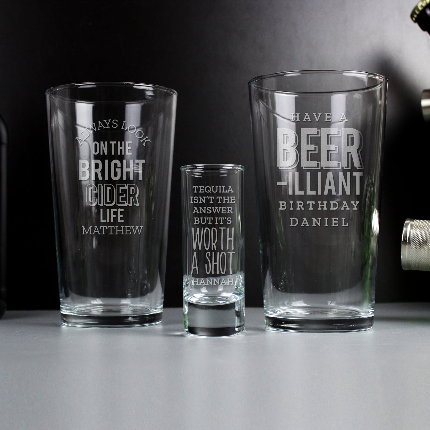 Personalised ’Worth A Shot’ Shot Glass: 4 - Shot Glasses By Gift Moments
