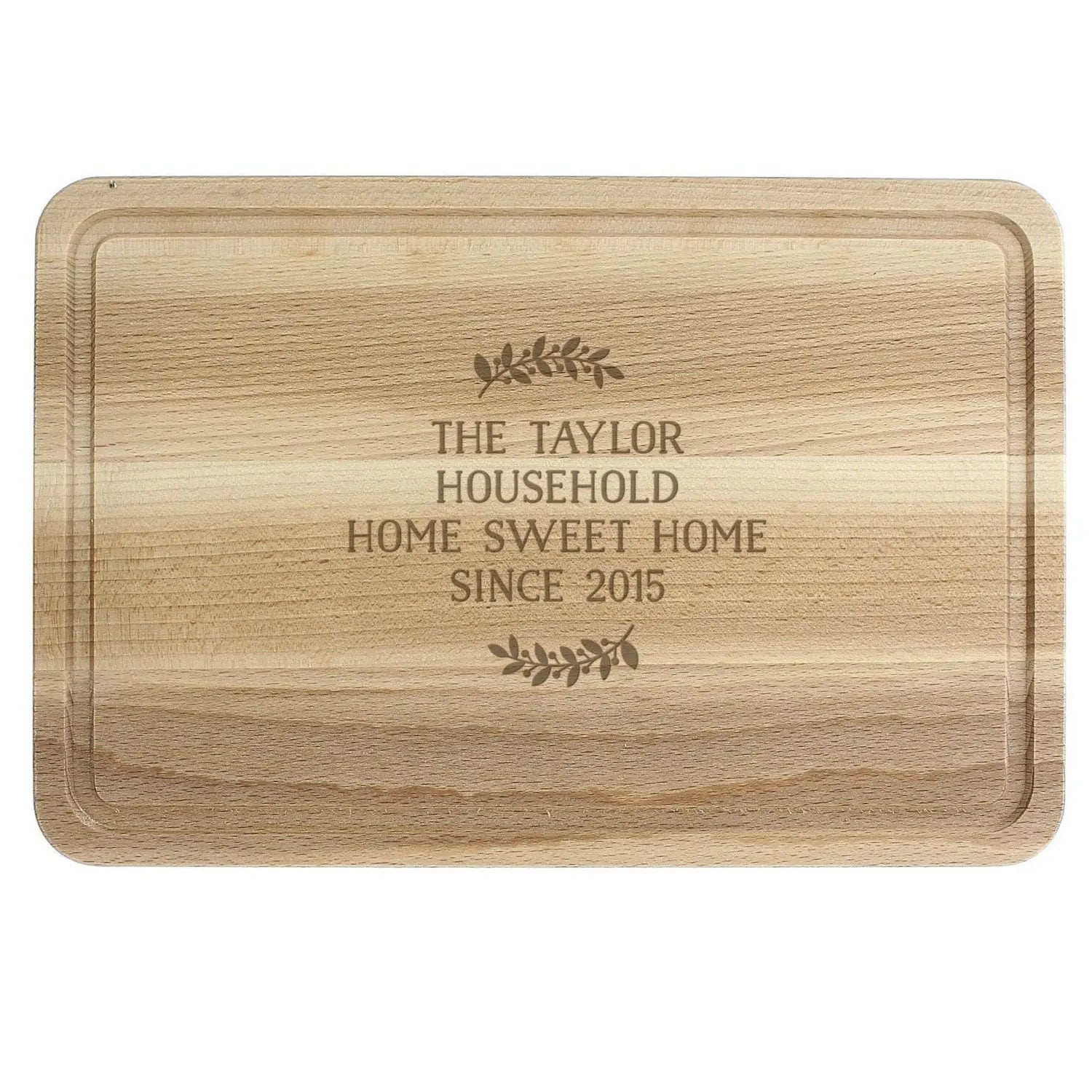 Personalised Wreath Chopping Board: 3 - Chopping Boards By Gift Moments