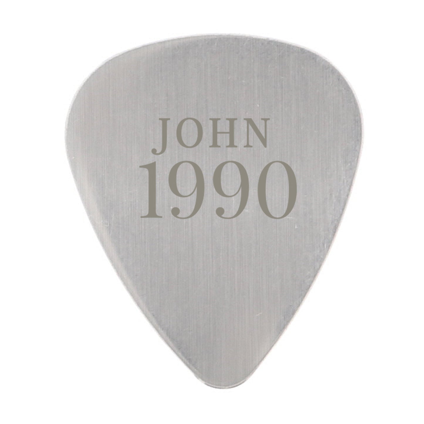 Personalised Year Silver Plectrum: 3 - Accessories By Gift Moments