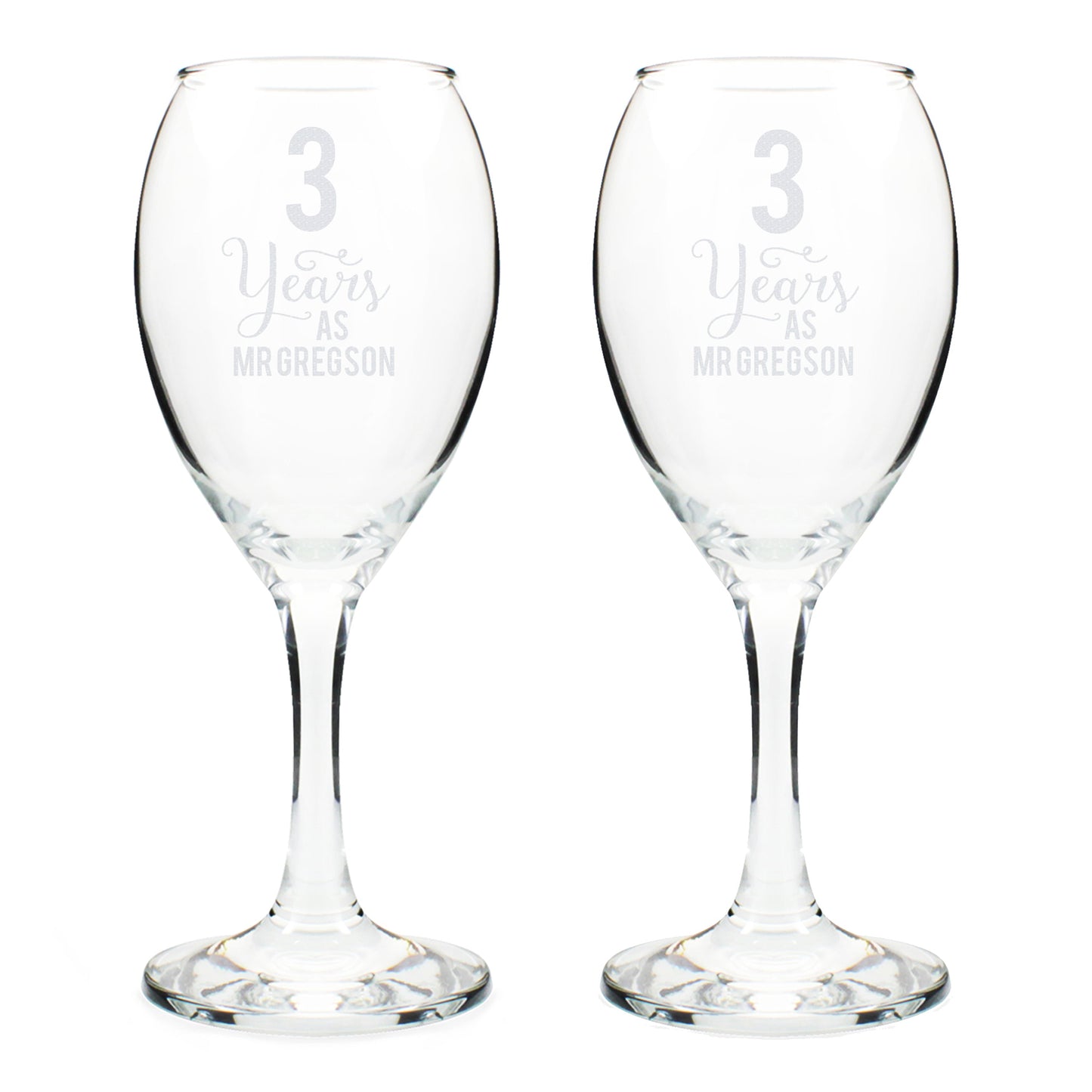 Personalised Years As... Wine Glass Set: 6 - Wine Glasses By Gift Moments