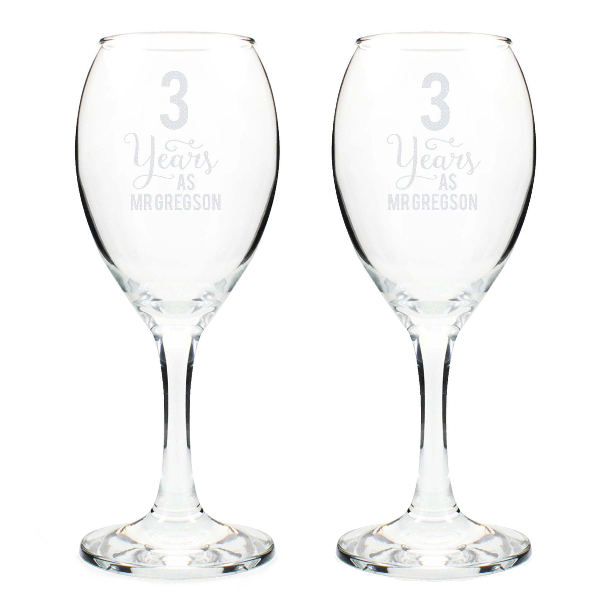 Personalised Years As... Wine Glass Set: 6 - Wine Glasses By Gift Moments