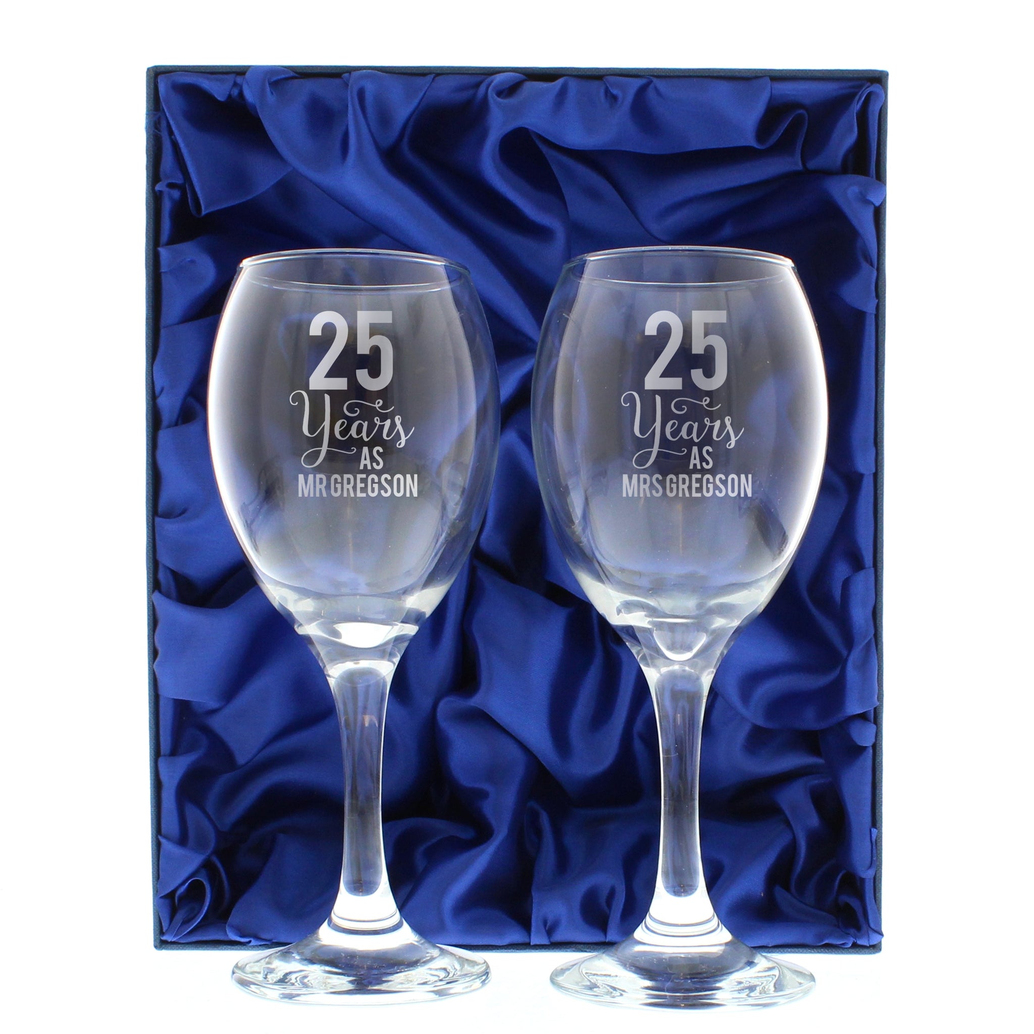 Personalised Years As... Wine Glass Set: 2 - Wine Glasses By Gift Moments