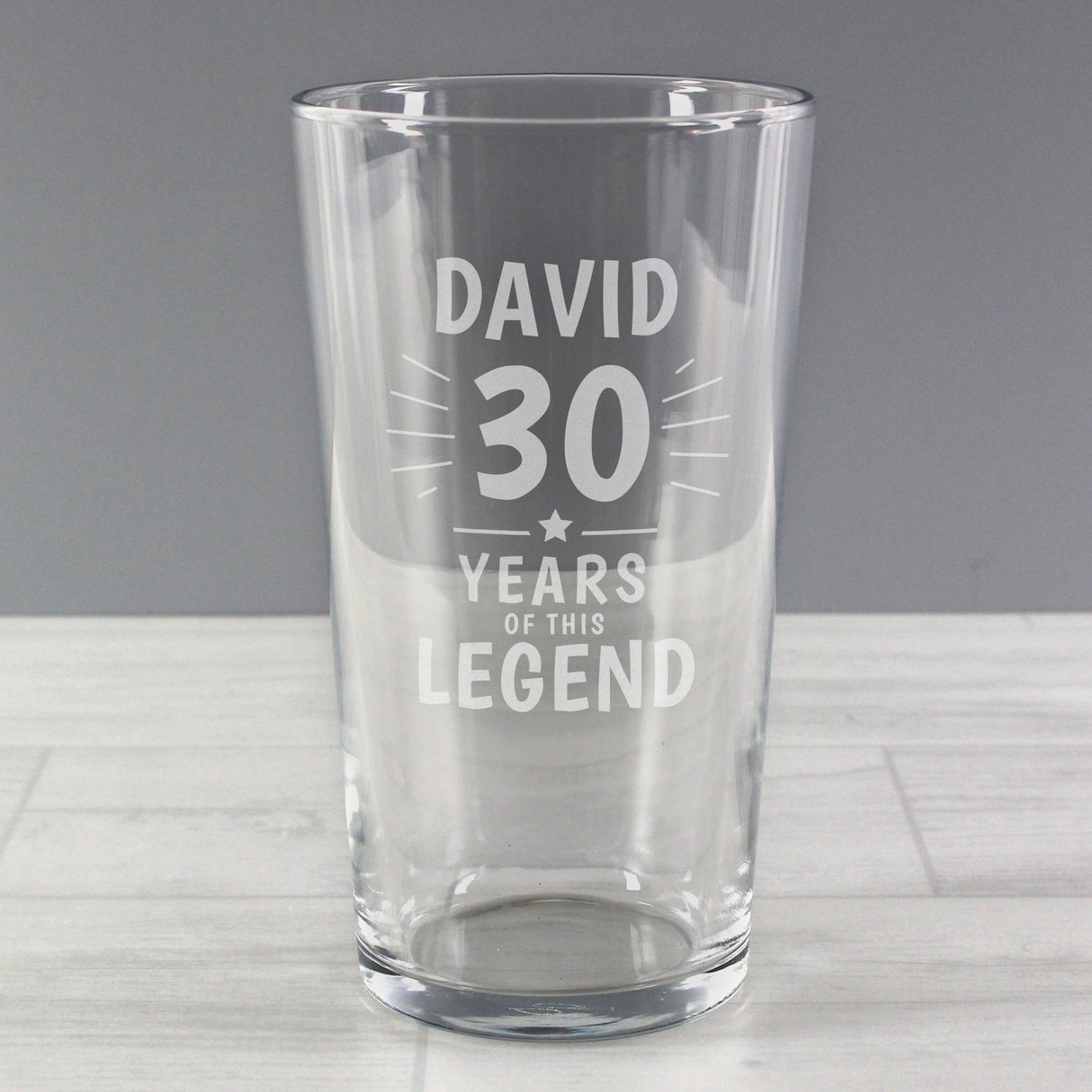Personalised Years of This Legend Birthday Pint Glass: 4 - Beer Glasses By Gift Moments