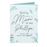 Personalised You’re Like A Mum To Me Card: 2 - Greeting Cards By Gift Moments