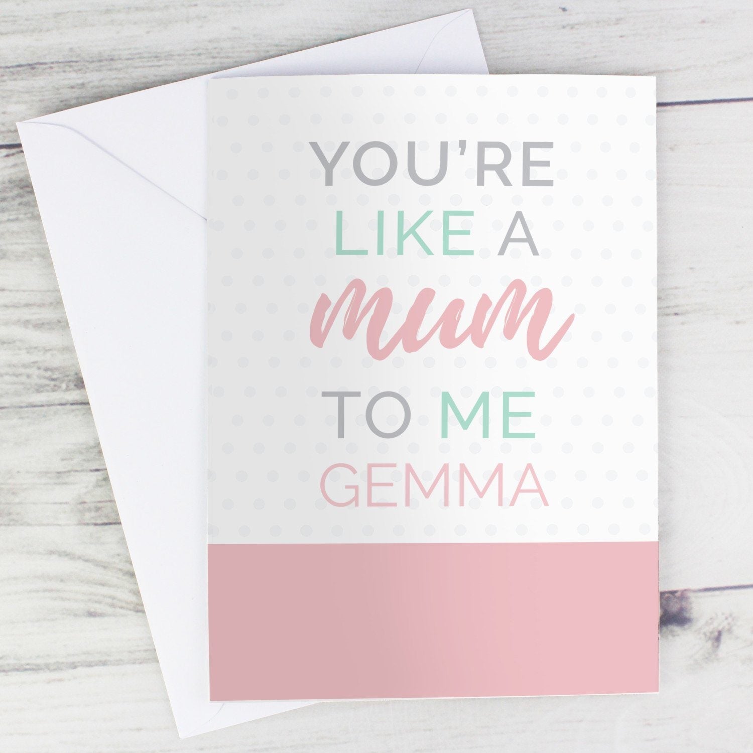 Personalised ’You’re Like a Mum to Me’ Card: 1 - Greeting Cards By Gift Moments
