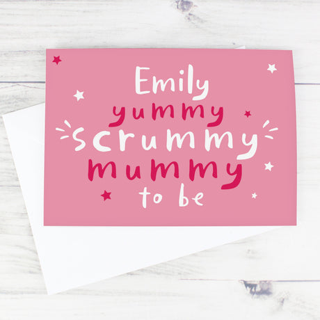Personalised Yummy Scrummy Mummy To Be Card: 1 - Greeting Cards By Gift Moments