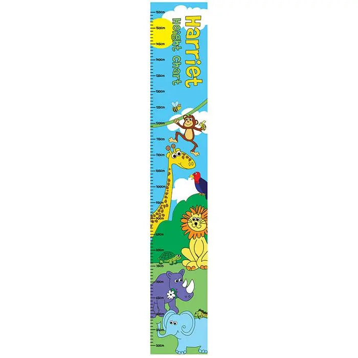 Personalised Zoo Height Chart: 3 - Height Charts By Gift Moments