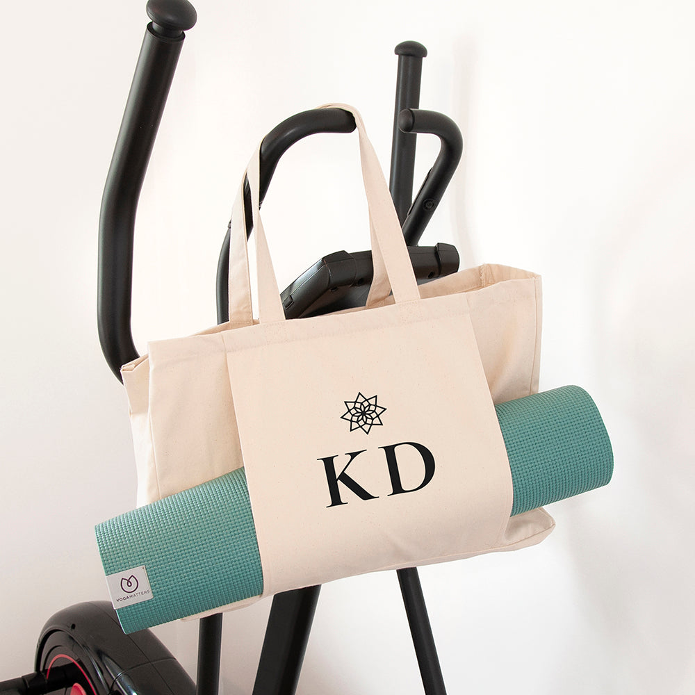 Personalized Organic Yoga Tote Bags: 2 - Natural - Bags By Gift Moments