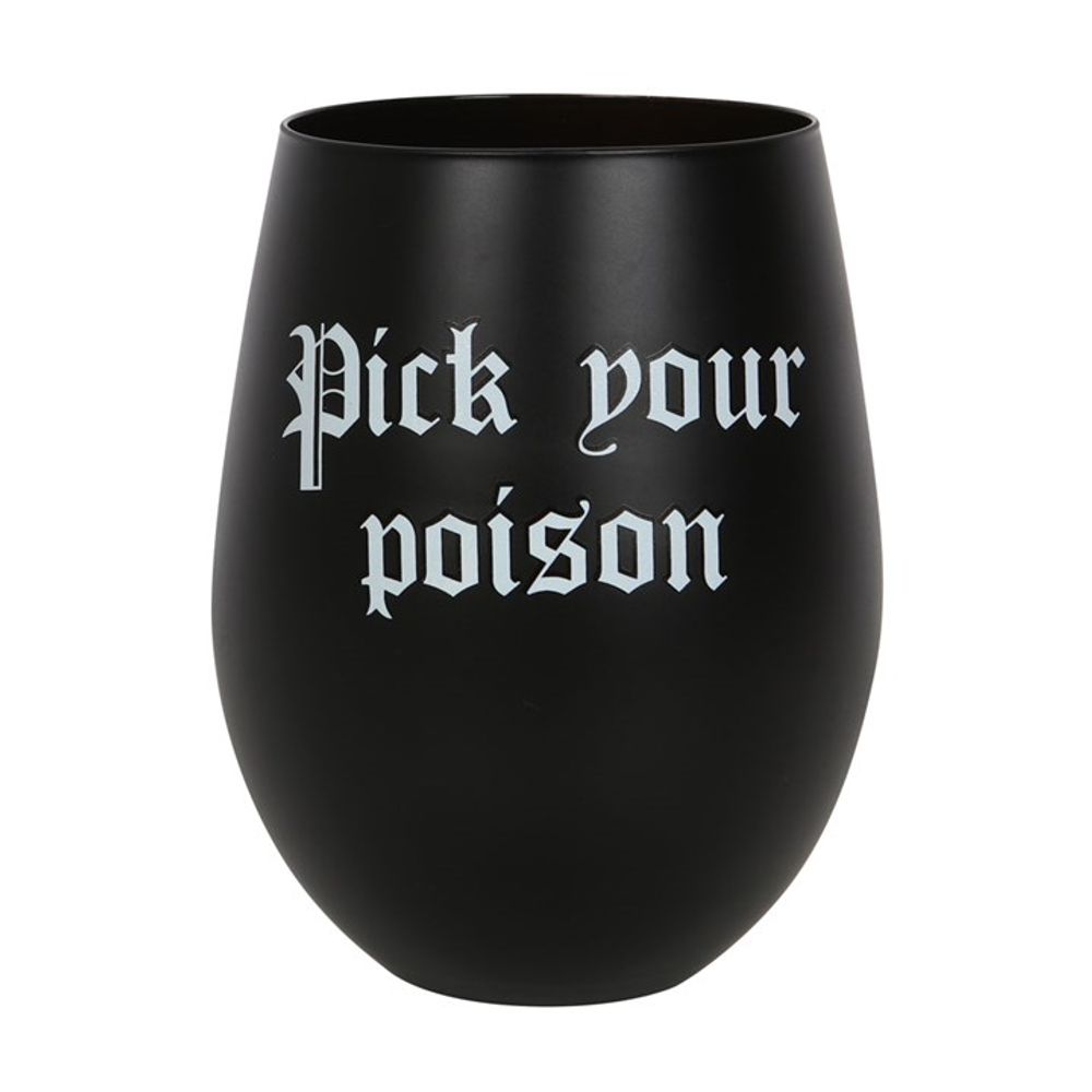Pick Your Poison Stemless Wine Glass: 2 - Glassware By Gift Moments