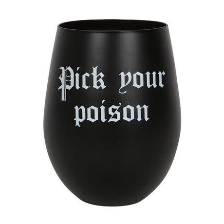 Pick Your Poison Stemless Wine Glass: 2 - Glassware By Gift Moments