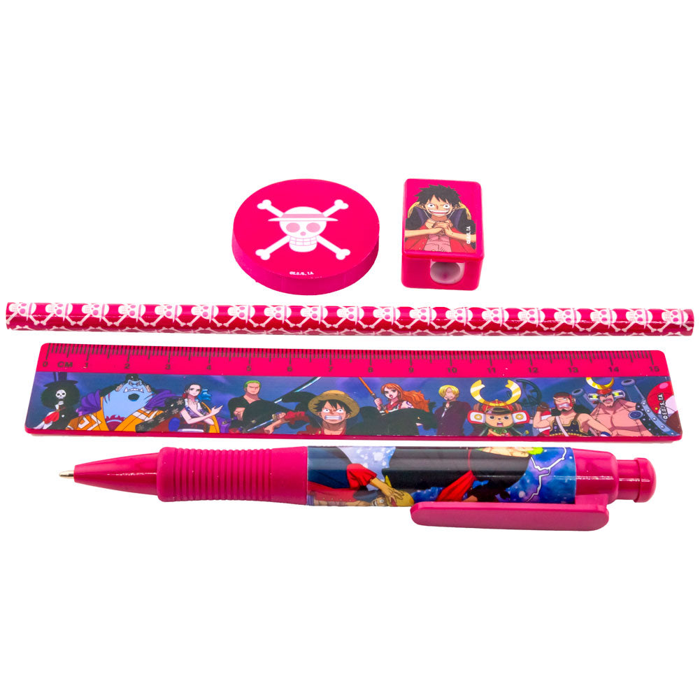 One Piece 5pc Stationery Set: 1 - Pencil Cases & Sets By One Piece