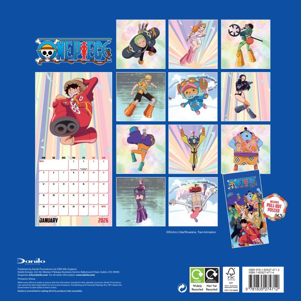 One Piece Square Calendar 2026: 4 - Calendars By One Piece
