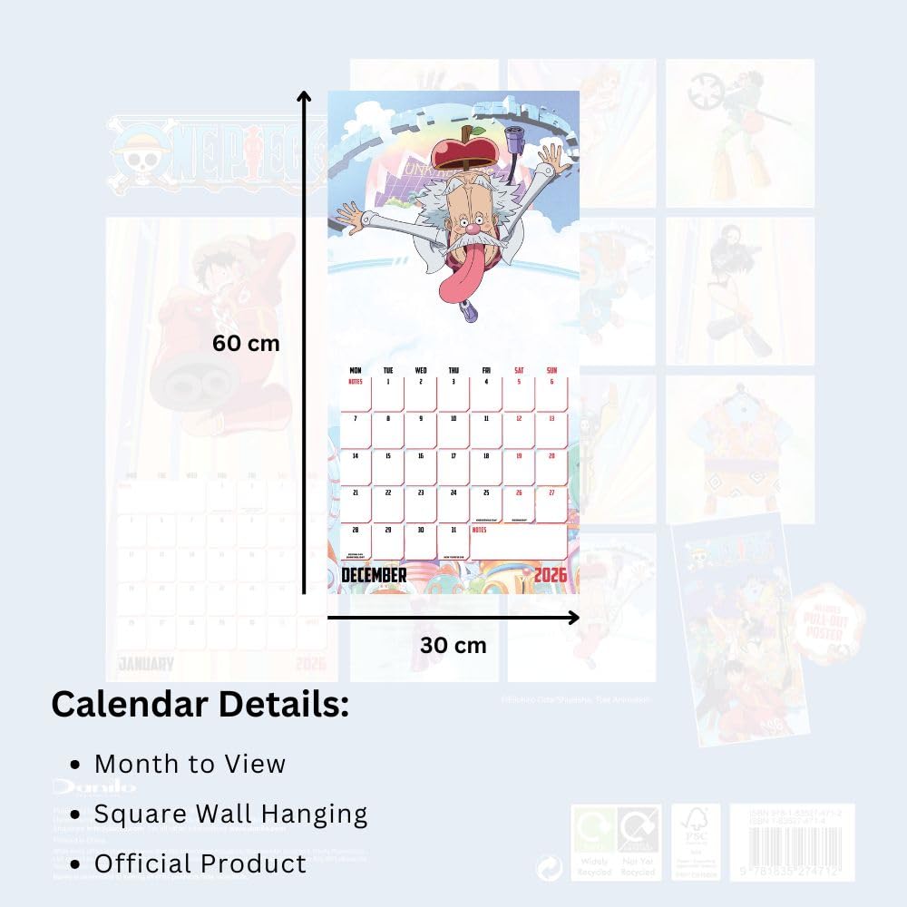 One Piece Square Calendar 2026: 5 - Calendars By One Piece