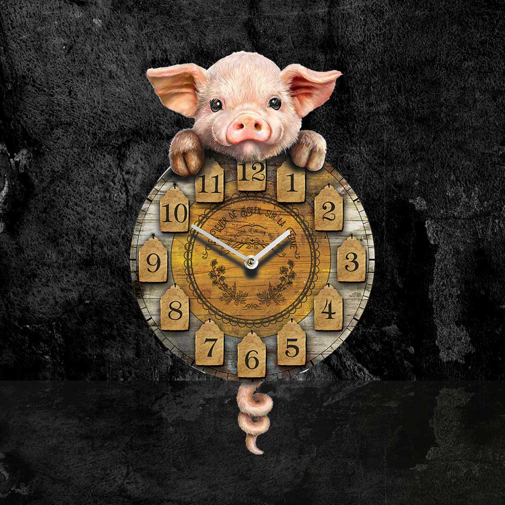 Piggin’ Tickin’ Pig Pendulum Clock - Shop Clocks At Gift Moments - 1
