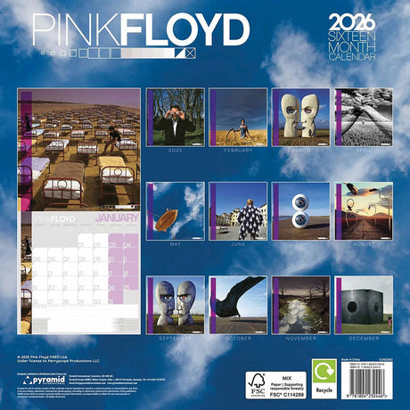 Pink Floyd Square Calendar 2026: 3 - Calendars By Pink Floyd