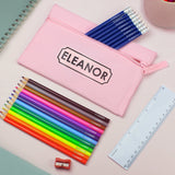 Pink Pencil Case with Personalised Pencils & Crayons: 2 - Pencil Cases & Sets By Gift Moments