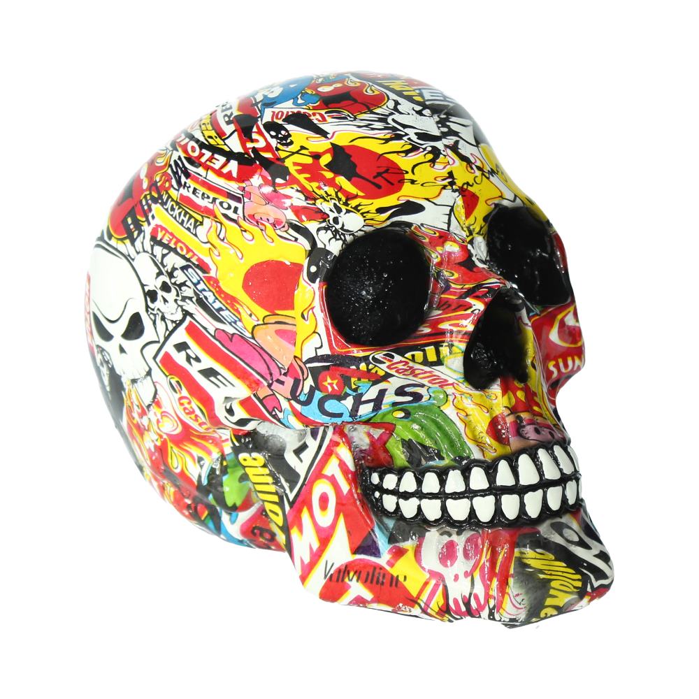 Pop Art Bright Logo Skull Ornament: 2 - Figurines Medium (15-29cm) By Gift Moments