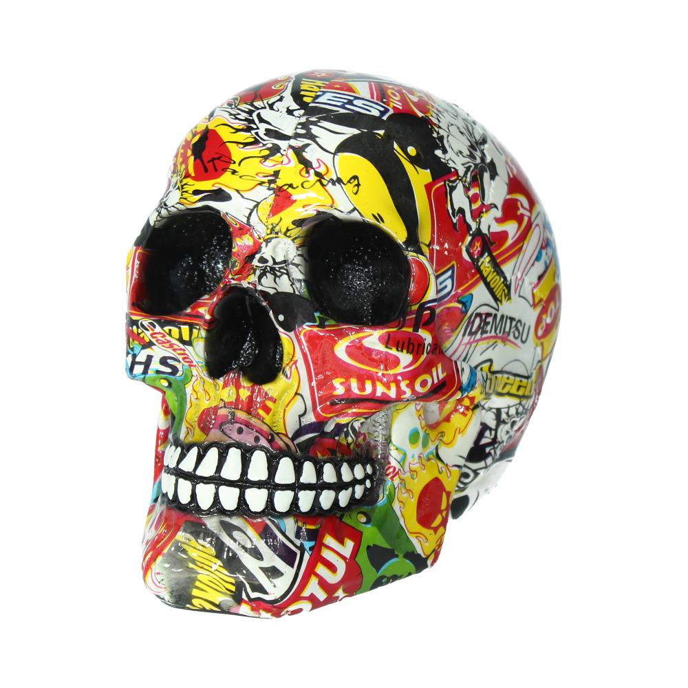 Pop Art Bright Logo Skull Ornament: 3 - Figurines Medium (15-29cm) By Gift Moments