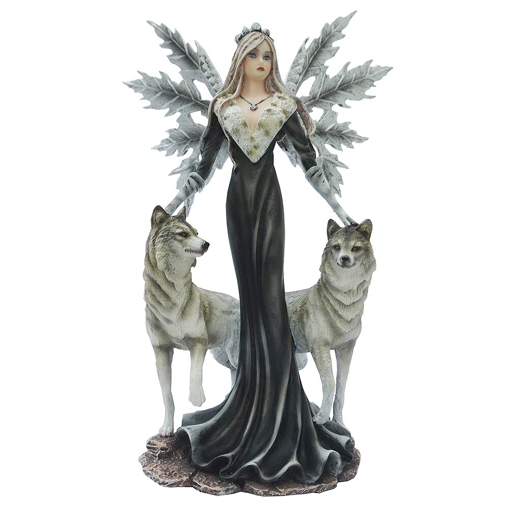 Protector of the Pack Mystical Wolf Guardian Figurine: 2 - Figurines Medium (15-29cm) By NN Designs