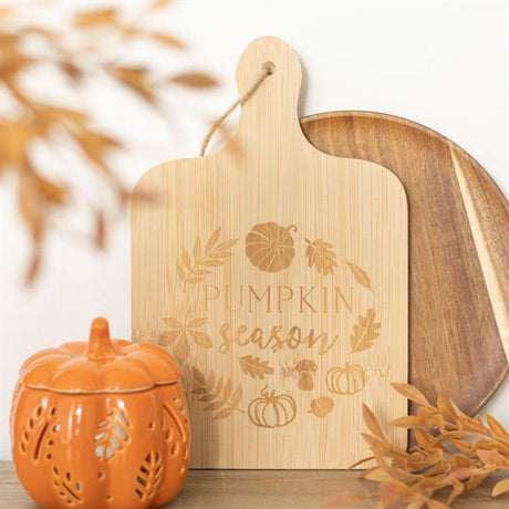 Pumpkin Season Bamboo Serving Board: 1 - Chopping Boards By Gift Moments