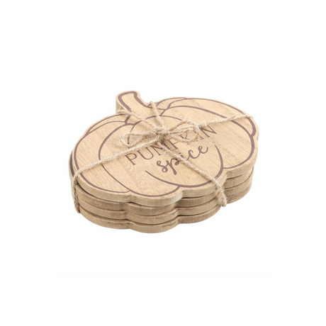 Pumpkin Spice Wooden Coaster Set: 2 - Coasters By Gift Moments
