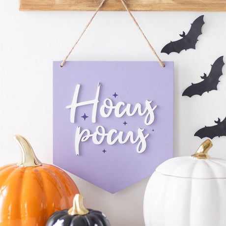 Purple Hocus Pocus Halloween Hanging Sign: 1 - Signs & Plaques By Gift Moments