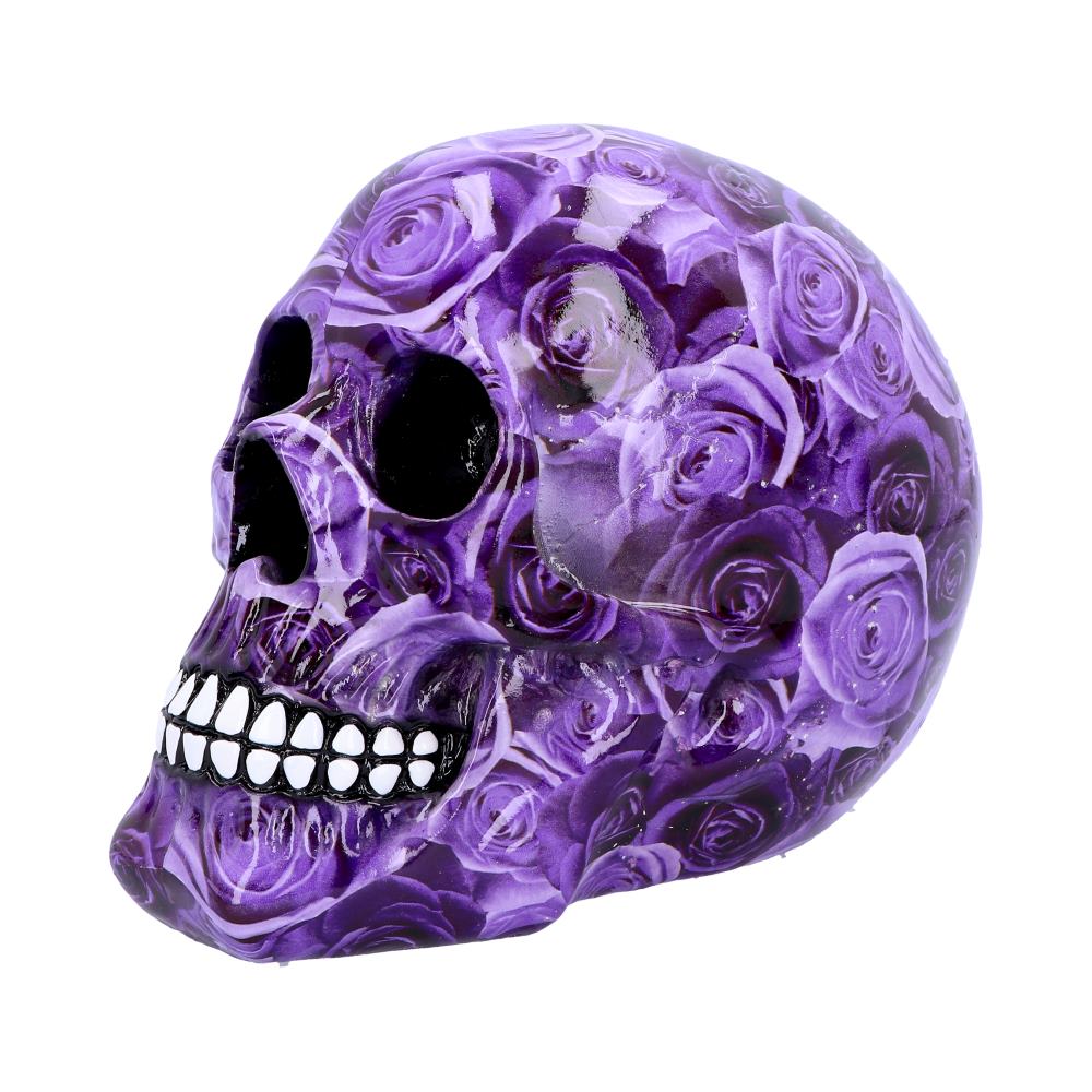 Purple Rose Romance Skull Ornament: 3 - Figures & Collectables By Gift Moments
