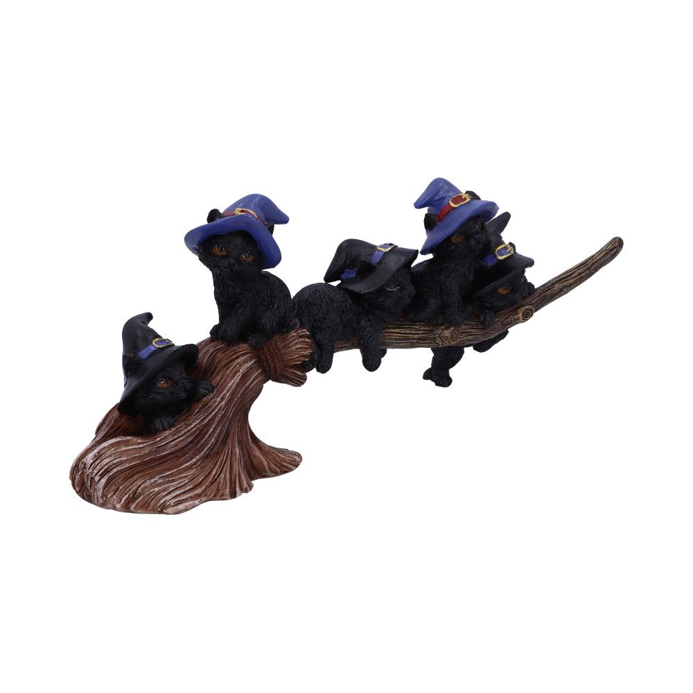 Purrfect Broomstick Witches Familiar Black Cats and Broomstick Figurine: 5 - Figures & Collectables By Gift Moments
