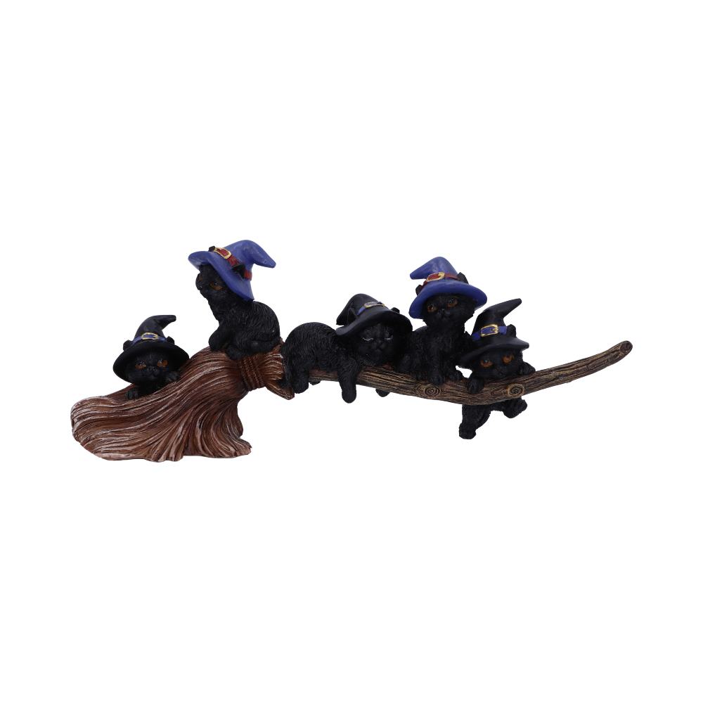 Purrfect Broomstick Witches Familiar Black Cats and Broomstick Figurine: 2 - Figures & Collectables By Gift Moments