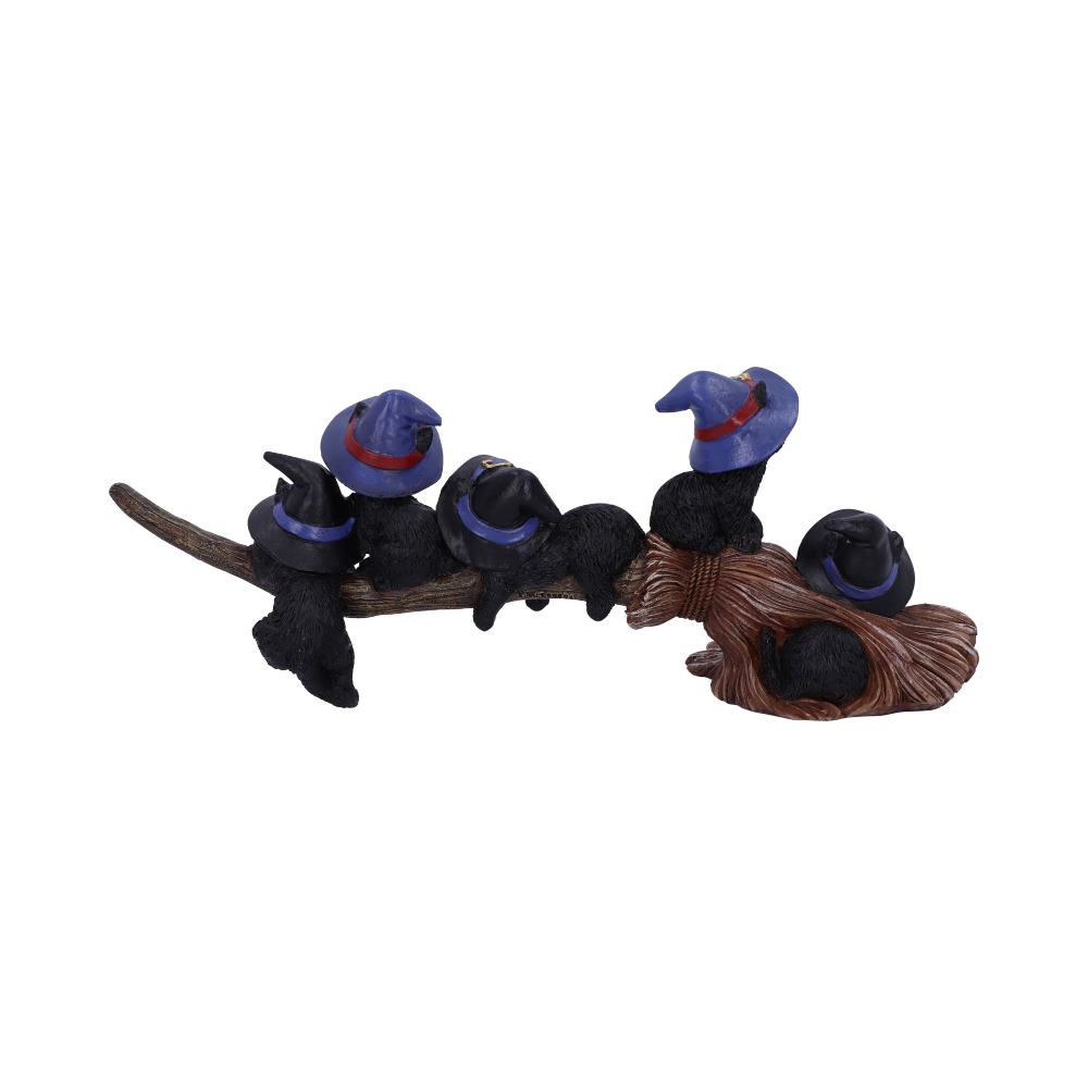 Purrfect Broomstick Witches Familiar Black Cats and Broomstick Figurine: 4 - Figures & Collectables By Gift Moments