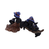 Purrfect Broomstick Witches Familiar Black Cats and Broomstick Figurine: 3 - Figures & Collectables By Gift Moments