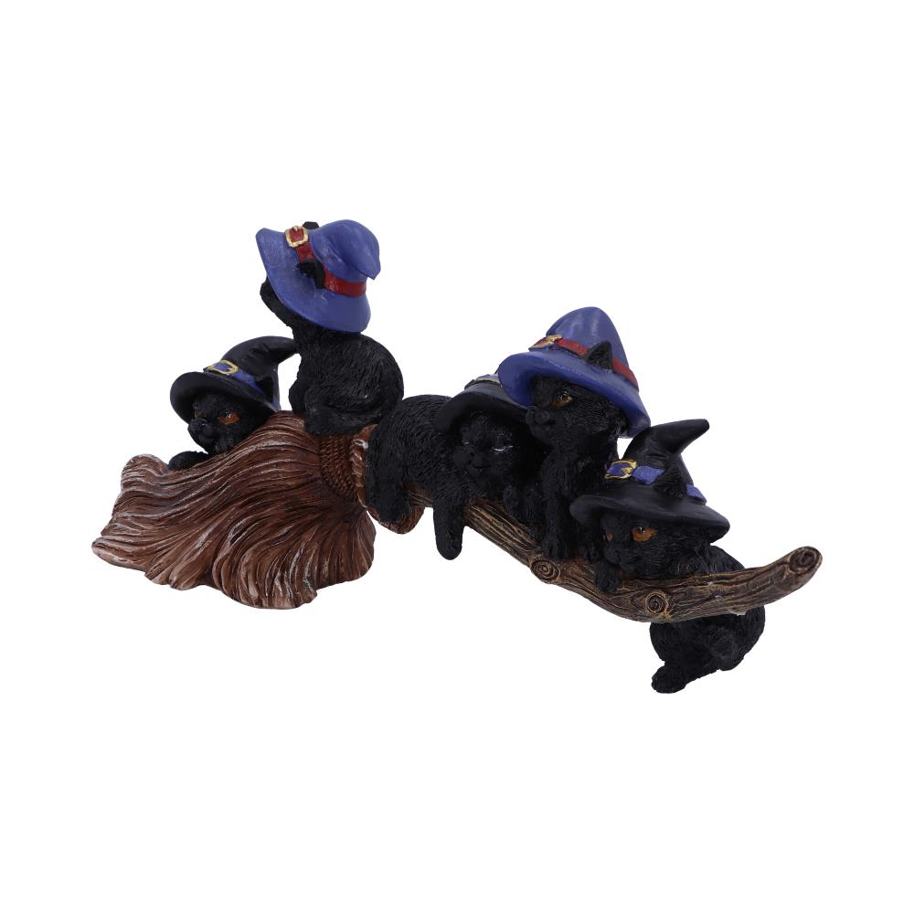Purrfect Broomstick Witches Familiar Black Cats and Broomstick Figurine: 3 - Figures & Collectables By Gift Moments