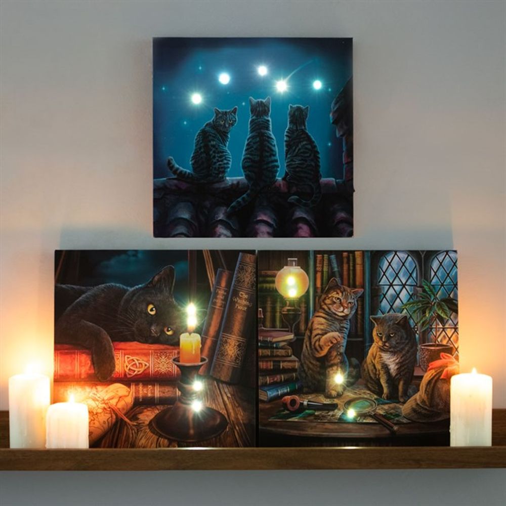 Purrlock Holmes Light Up Canvas Plaque by Lisa Parker: 6 - Wall Art By Gift Moments