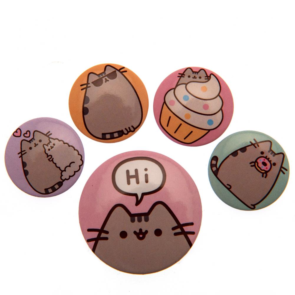 Pusheen Hi Button Badge Set: 1 - Badges By Pusheen