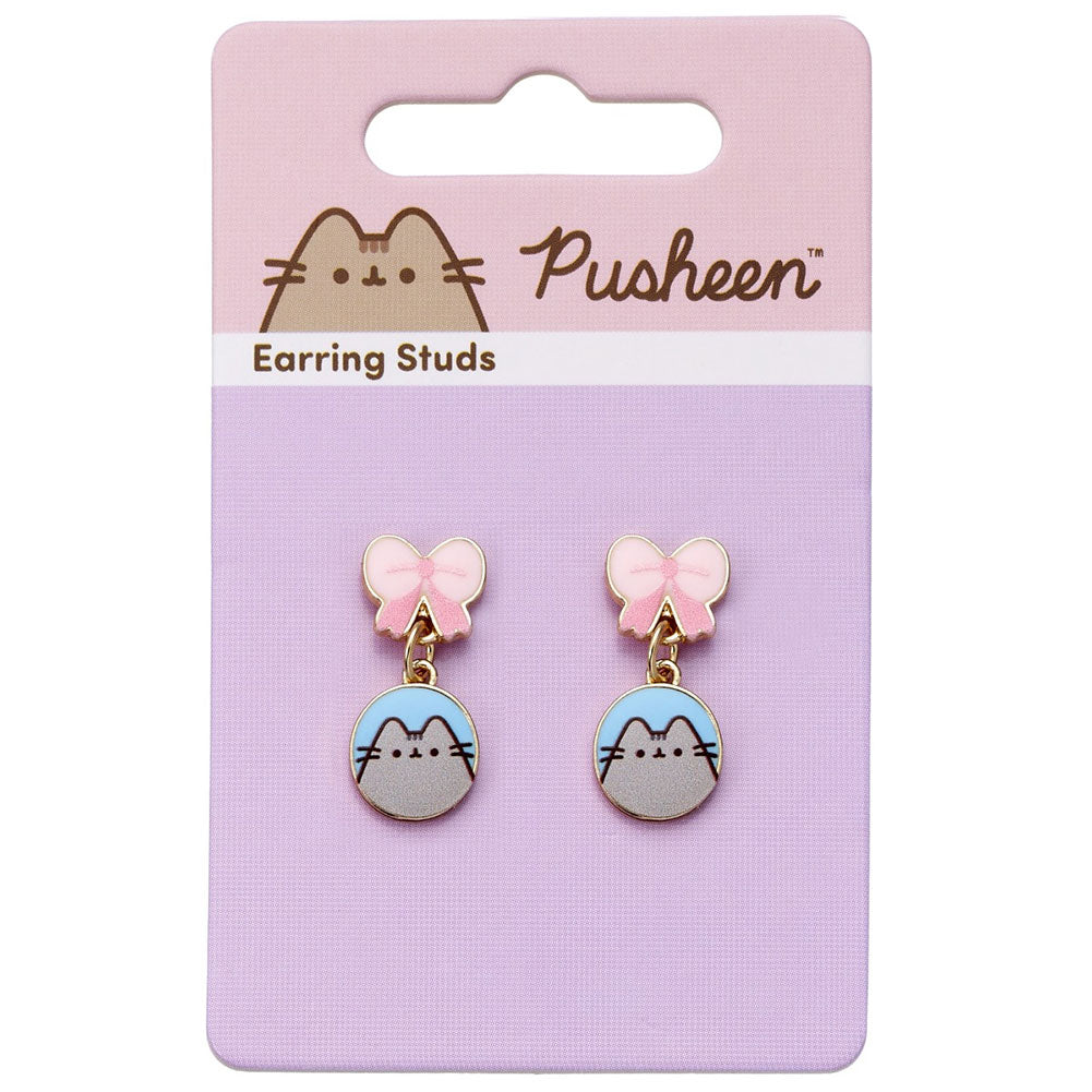 Pusheen Gold Plated Bow Drop Earrings: 3 - Jewellery By Pusheen