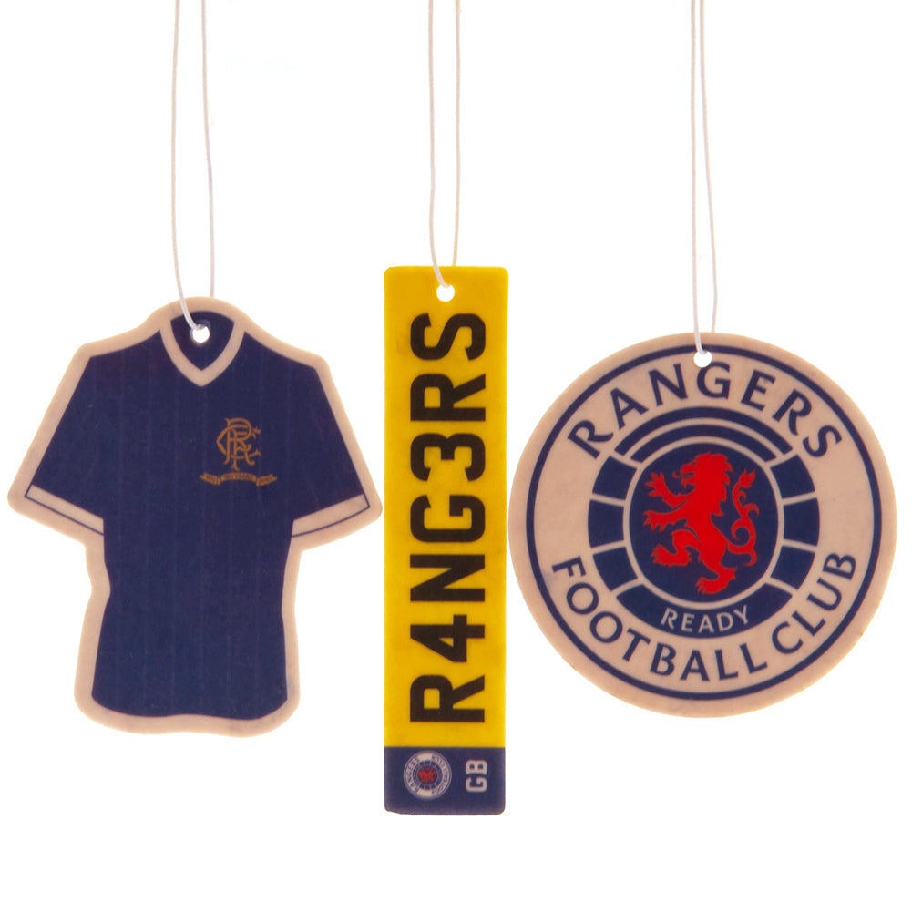 Rangers FC 3pk Air Freshener - Shop Car Accessories At Gift Moments - 1