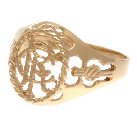 Rangers FC 9ct Gold Crest Ring Medium: 1 - Jewellery By Rangers