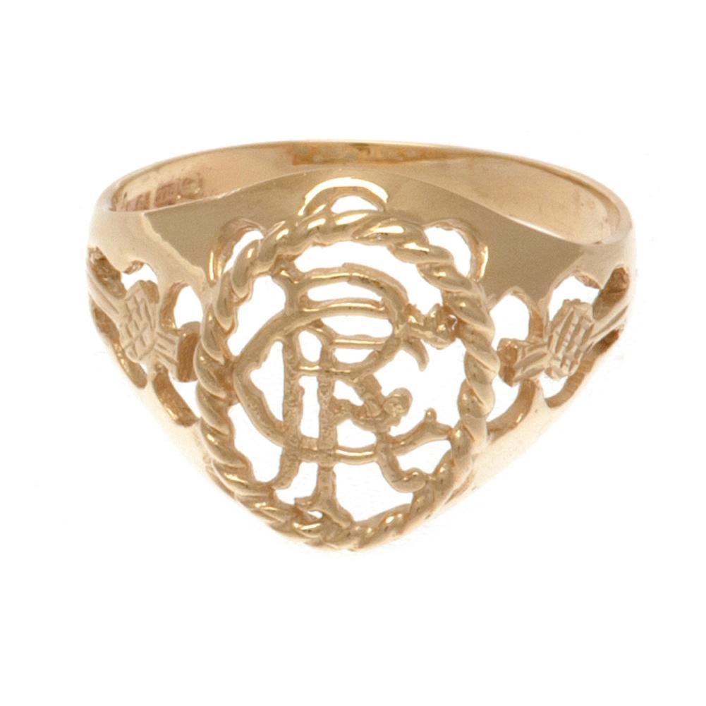 Rangers FC 9ct Gold Crest Ring Medium: 3 - Jewellery By Rangers