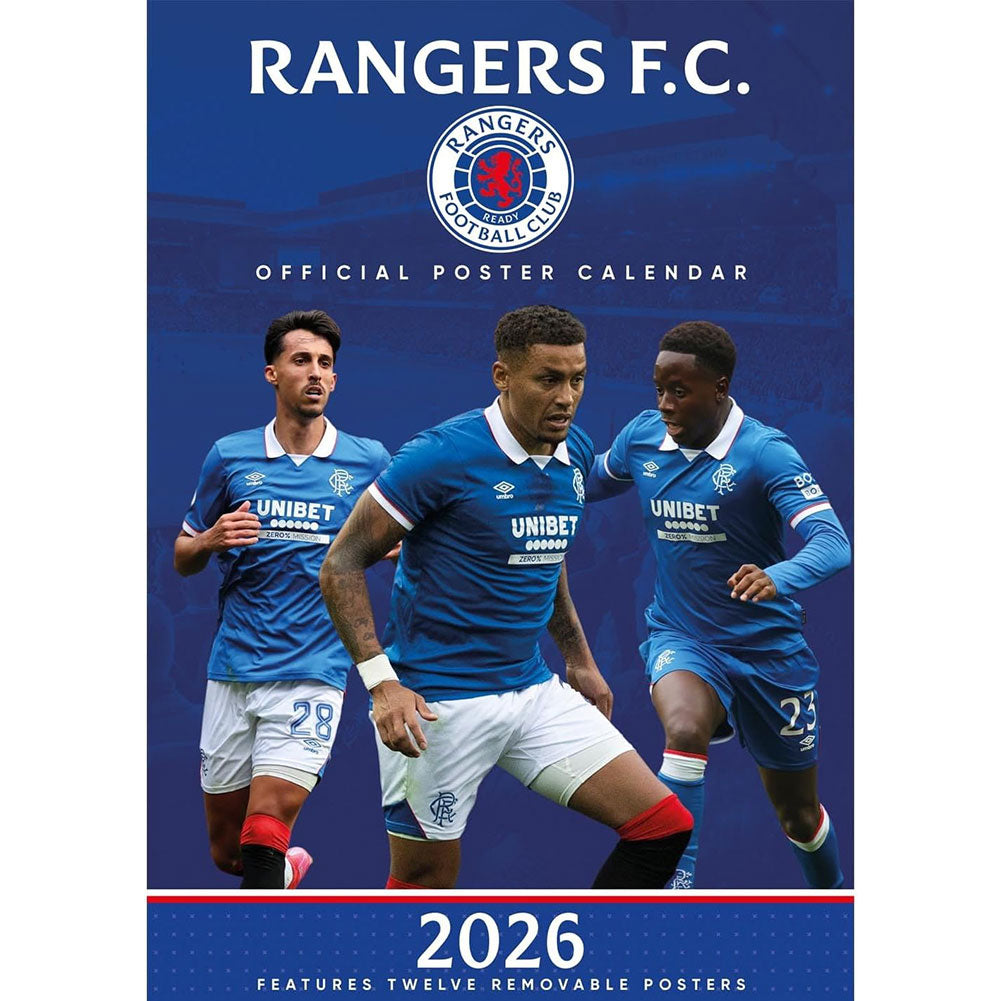 Rangers FC A3 Calendar 2026: 1 - Calendars By Rangers