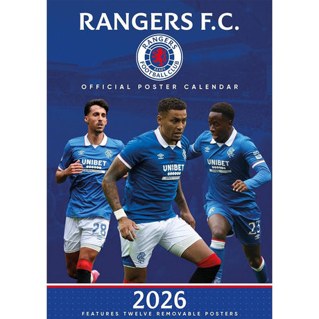 Rangers FC A3 Calendar 2026: 1 - Calendars By Rangers