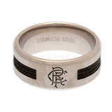Rangers FC Black Inlay Ring Large: 1 - Jewellery By Rangers