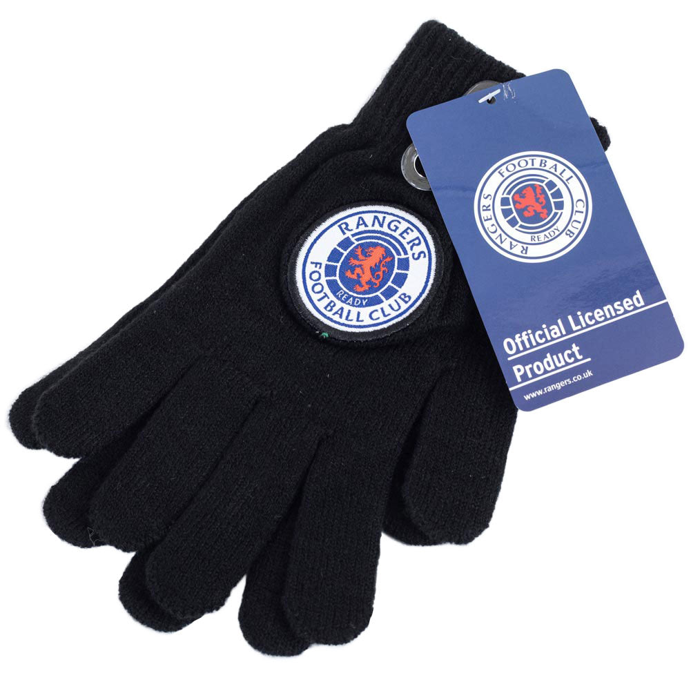 Rangers FC Knitted Gloves Junior: 3 - Gloves By Rangers