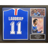 Laudrup Signed Shirt Framed Memorabilia: 1 - Signed Memorabilia By Rangers