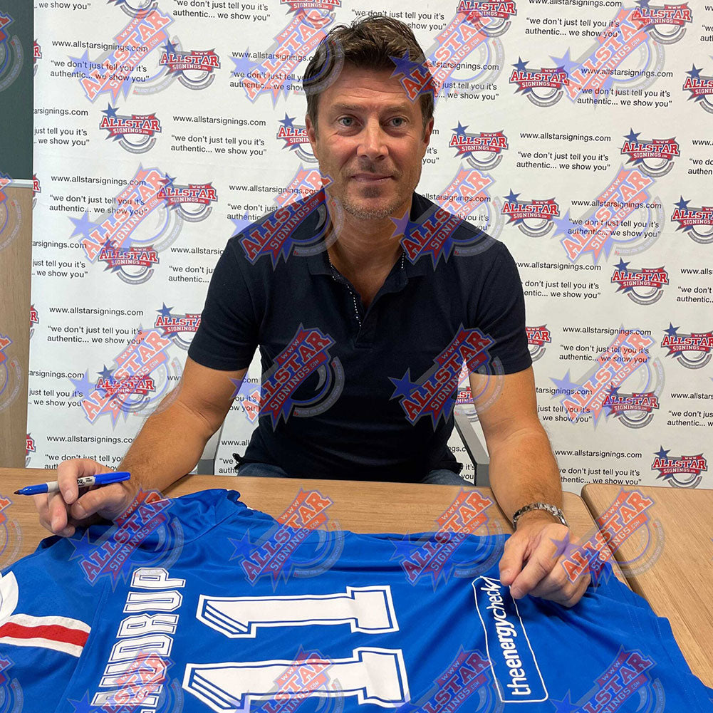 Laudrup Signed Shirt Framed Memorabilia: 2 - Signed Memorabilia By Rangers